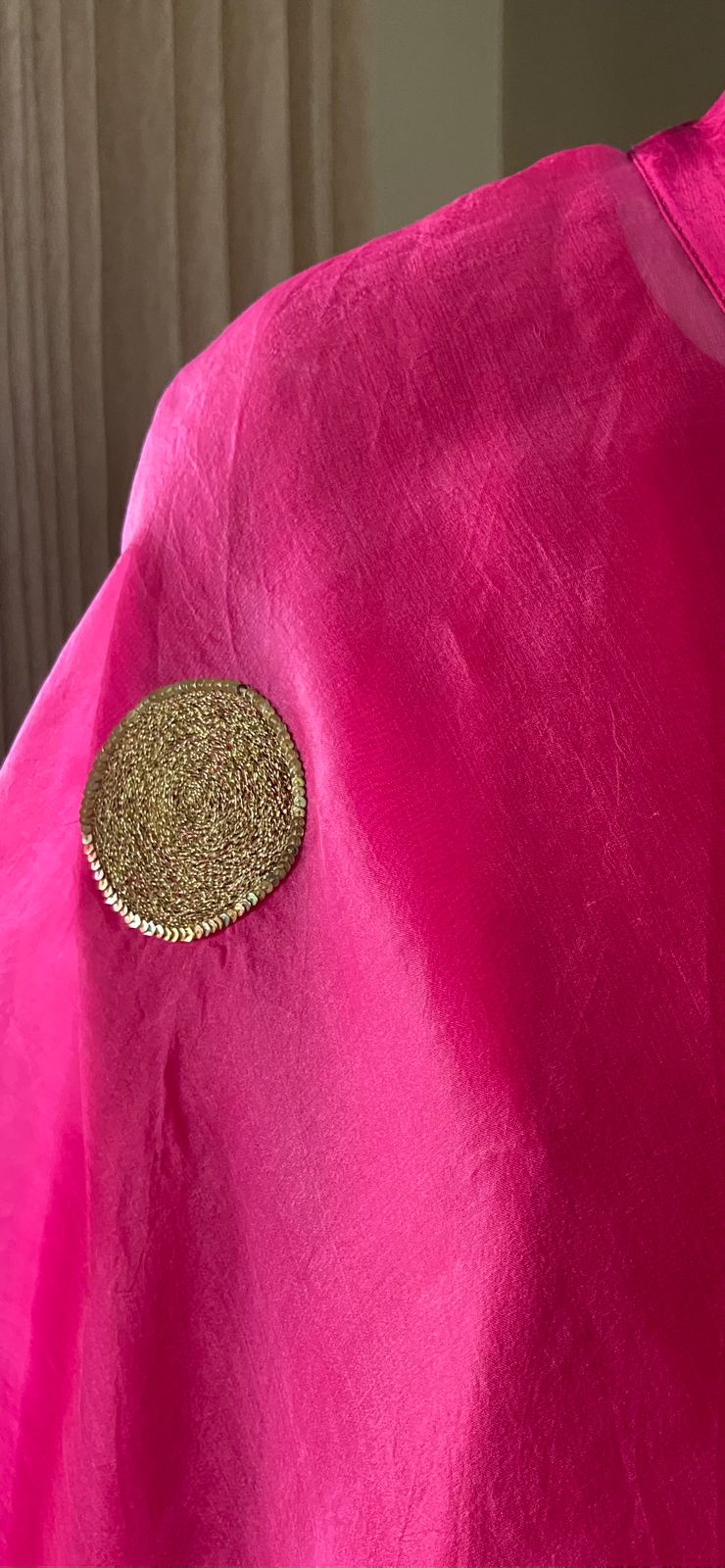 Chanderi Suit in Rani Pink